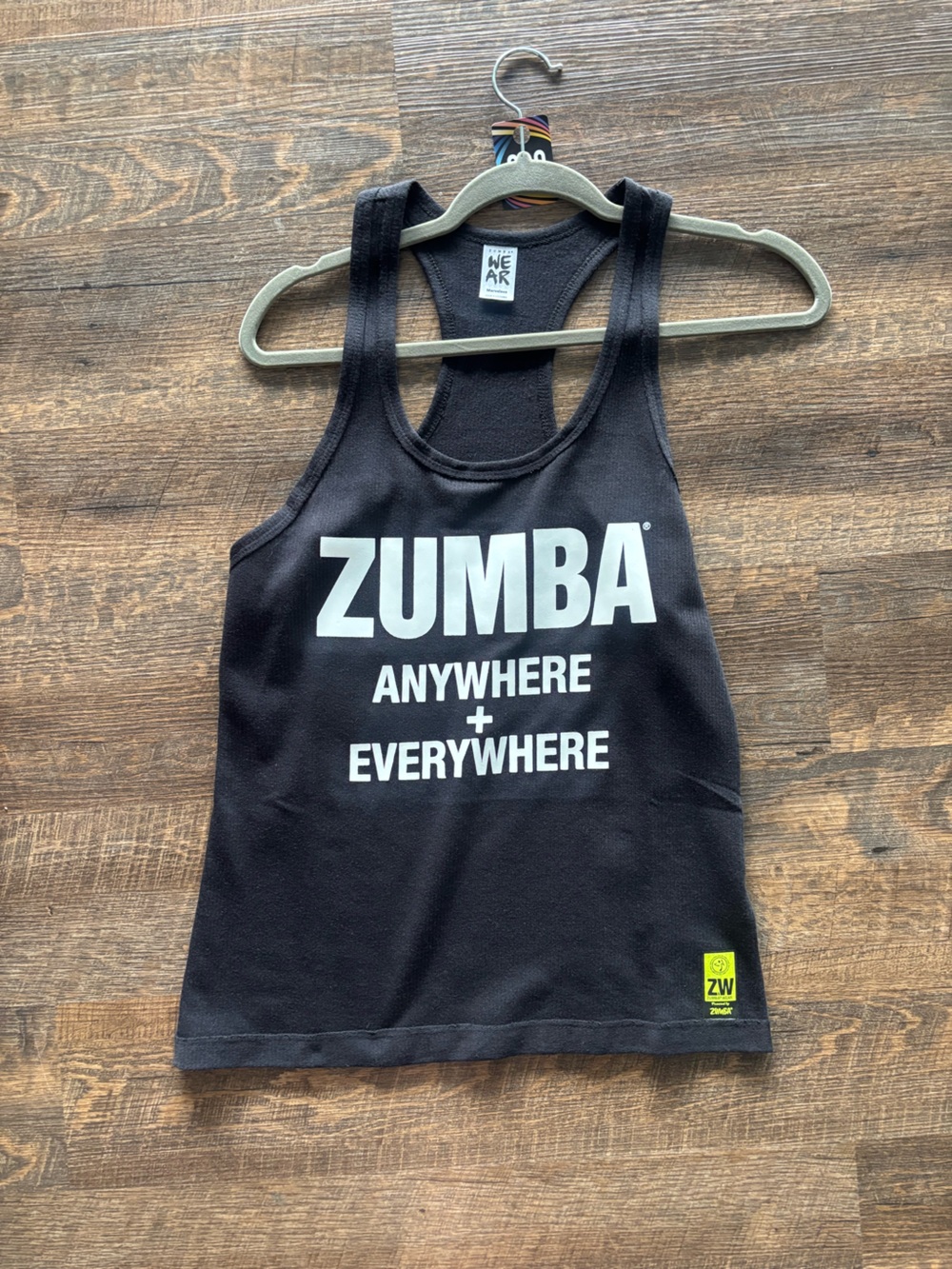 Zumba Black Robbed Tank - "ZUMBA Anywhere + Everywhere"